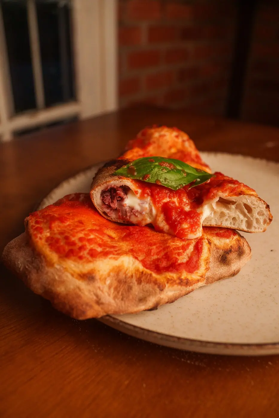 Pizza sanduíche artesanal